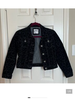 Justice Premium Leopard Jean Jacket